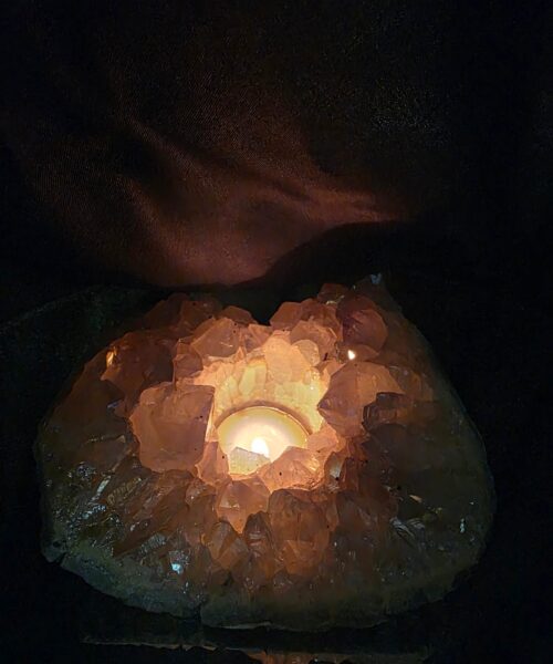 Large Amethyst Angel Aura Premium Candle 3 Handpicked 1.1.25g H7xW13.5xD10cm A Grade Cluster Druzy Tealight Holders - Image 13
