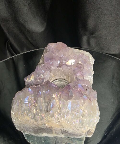 Large Amethyst Angel Aura Premium Candle 3 Handpicked 1.1.25g H7xW13.5xD10cm A Grade Cluster Druzy Tealight Holders - Image 5