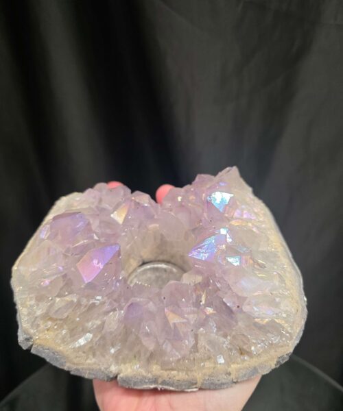 Large Amethyst Angel Aura Premium Candle 3 Handpicked 1.1.25g H7xW13.5xD10cm A Grade Cluster Druzy Tealight Holders - Image 8