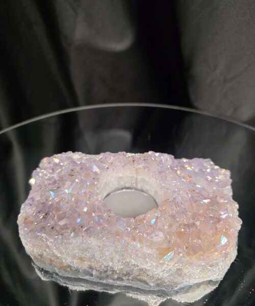 Large Amethyst Angel Aura Premium Candle 5 Handpicked 722g H4xW14xD9cm A Grade Cluster Druzy Tealight Holders - Image 4