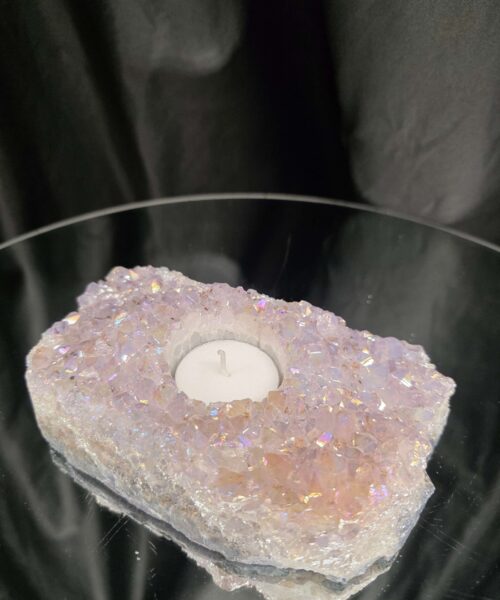 Large Amethyst Angel Aura Premium Candle 5 Handpicked 722g H4xW14xD9cm A Grade Cluster Druzy Tealight Holders - Image 8