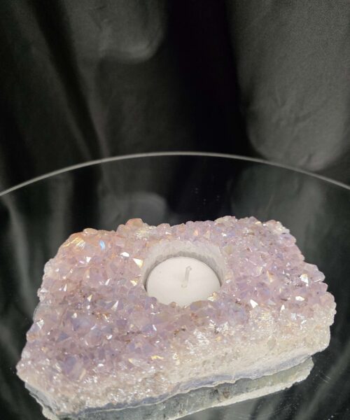 Large Amethyst Angel Aura Premium Candle 5 Handpicked 722g H4xW14xD9cm A Grade Cluster Druzy Tealight Holders - Image 9