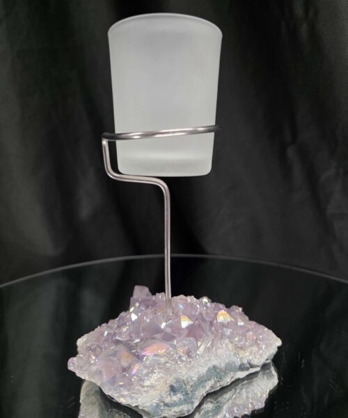 Premium A Grade Angel Aura No. 2 Cluster Druzy Candle / 1 Cup Tealight Holder 471g H18xW12xW8cm - Image 16