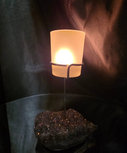 Premium A Grade Angel Aura No. 3 Cluster Druzy Candle / 1 Cup Tealight Holder 469g H18xW11xD8cm - Image 16