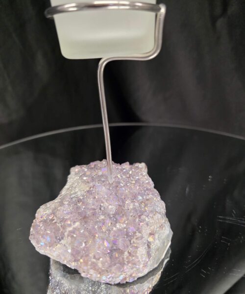 Premium A Grade Angel Aura No. 3 Cluster Druzy Candle / 1 Cup Tealight Holder 469g H18xW11xD8cm - Image 10