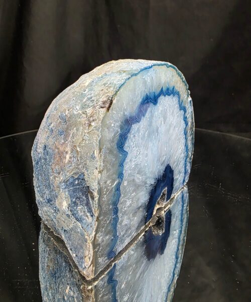 Large Blue Agate End Candle 2 Handpicked 1.241g H9xW13xD8cm Microcrystalline Quartz Tealight Holder Ornament - Image 10
