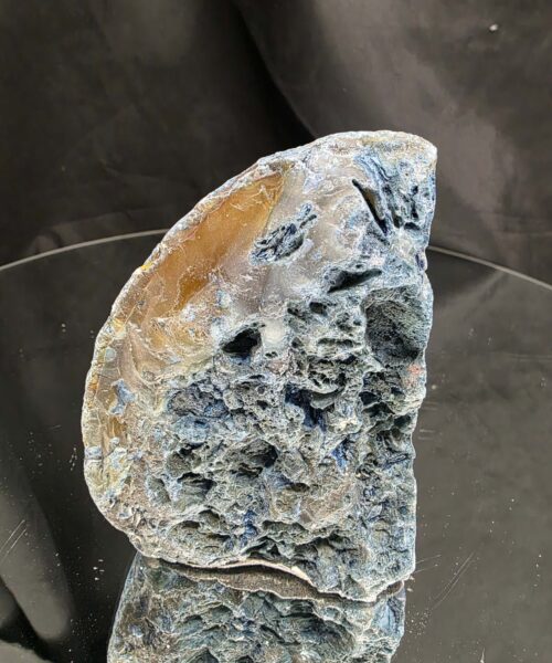 Large Blue Agate End Candle 3 Handpicked 1.054g H11.5xW10.5xD7cm Microcrystalline Quartz Tealight Holder Ornament - Image 6