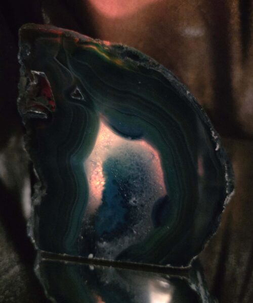 Large Blue Agate End Candle 3 Handpicked 1.054g H11.5xW10.5xD7cm Microcrystalline Quartz Tealight Holder Ornament - Image 9