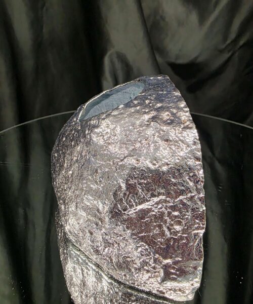 Large Blue Agate End Candle 2 Handpicked 969g H10xW11xD8cm Microcrystalline Quartz Silver Gilded Tealight Holder - Image 6
