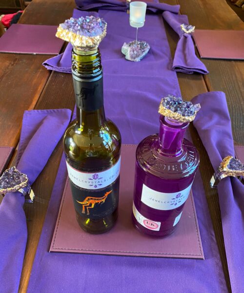 Amethyst - Gold Gilded Quartz Wine Lover Gift Bottle Cork Stopper Crystal Unique Bottle Stopper - Image 14