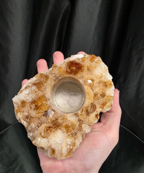 Very Large Citrine Candle 1 A Grade Cluster Druzy Tealight Holders 817g H6xW11.5xD9cm - Image 6