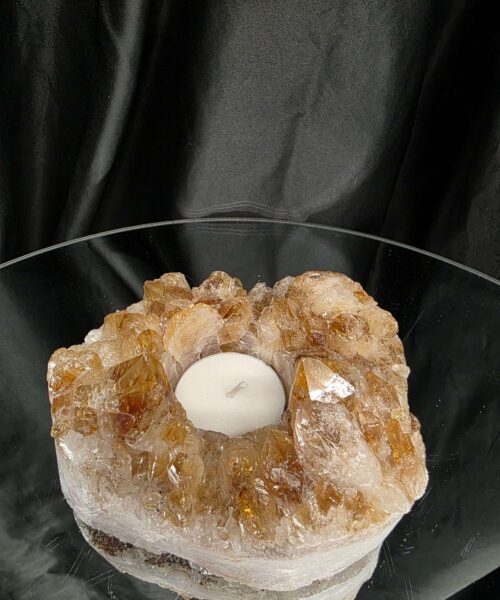 Very Large Citrine Candle 1 A Grade Cluster Druzy Tealight Holders 817g H6xW11.5xD9cm - Image 9