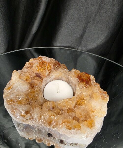 Very Large Citrine Candle 1 A Grade Cluster Druzy Tealight Holders 817g H6xW11.5xD9cm - Image 10