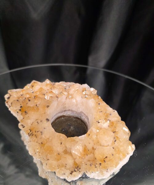 Alternative view of Very Large Citrine Candle 2 A Grade Cluster Druzy Tealight Holders 709g H5.5xW13.5xD10cm