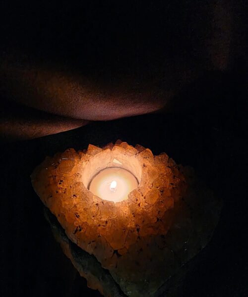 Very Large Citrine Candle 2 A Grade Cluster Druzy Tealight Holders 709g H5.5xW13.5xD10cm - Image 12