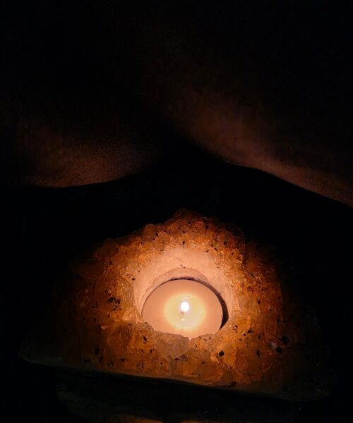 Very Large Citrine Candle 3 A Grade Cluster Druzy Tealight Holders 691g H6xW13xD8cm - Image 13