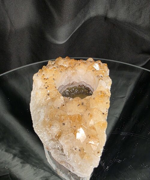 Very Large Citrine Candle 3 A Grade Cluster Druzy Tealight Holders 691g H6xW13xD8cm - Image 3