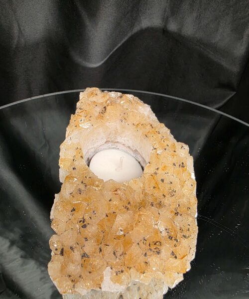 Very Large Citrine Candle 3 A Grade Cluster Druzy Tealight Holders 691g H6xW13xD8cm - Image 10