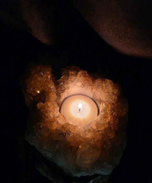 Very Large Citrine Candle 4 A Grade Cluster Druzy Tealight Holders 807g H6xW13xD11cm - Image 12