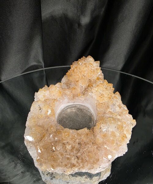 Very Large Citrine Candle 4 A Grade Cluster Druzy Tealight Holders 807g H6xW13xD11cm - Image 3