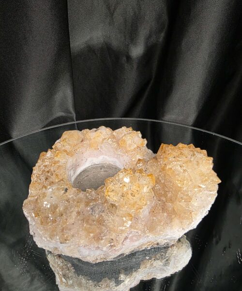 Very Large Citrine Candle 4 A Grade Cluster Druzy Tealight Holders 807g H6xW13xD11cm - Image 4