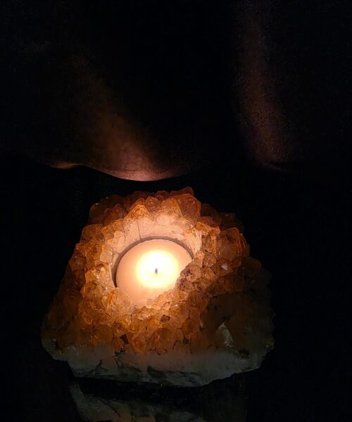 Very Large Citrine Candle 5 A Grade Cluster Druzy Tealight Holders 581g H7xW9xD9cm - Image 12