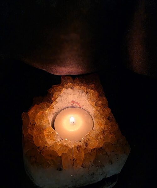Very Large Citrine Candle 5 A Grade Cluster Druzy Tealight Holders 581g H7xW9xD9cm - Image 13