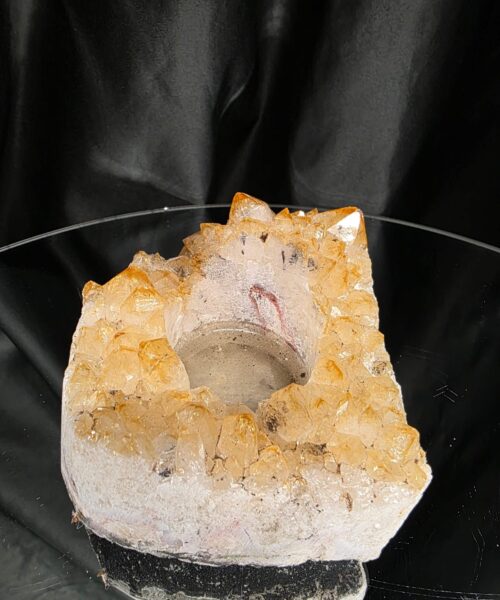 Very Large Citrine Candle 5 A Grade Cluster Druzy Tealight Holders 581g H7xW9xD9cm - Image 3