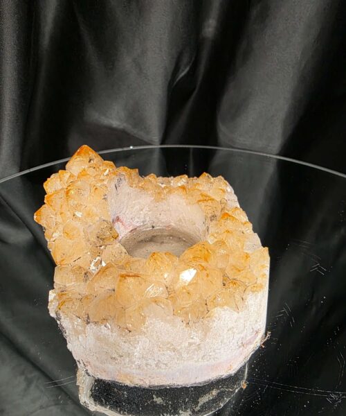 Very Large Citrine Candle 5 A Grade Cluster Druzy Tealight Holders 581g H7xW9xD9cm - Image 4