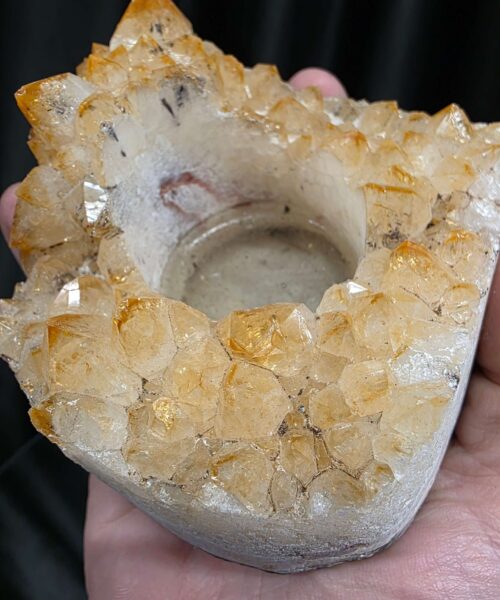Very Large Citrine Candle 5 A Grade Cluster Druzy Tealight Holders 581g H7xW9xD9cm - Image 8