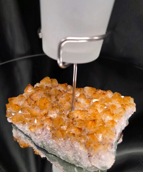 Premium A Grade Citrine Candle No. 2 Cluster Druzy / 1 Cup Tealight Holder 767g H16xW13xD9cm - Image 6