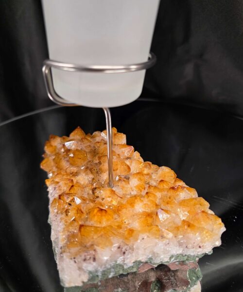 Premium A Grade Citrine Candle No. 2 Cluster Druzy / 1 Cup Tealight Holder 767g H16xW13xD9cm - Image 7