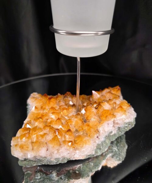 Premium A Grade Citrine Candle No. 2 Cluster Druzy / 1 Cup Tealight Holder 767g H16xW13xD9cm - Image 8