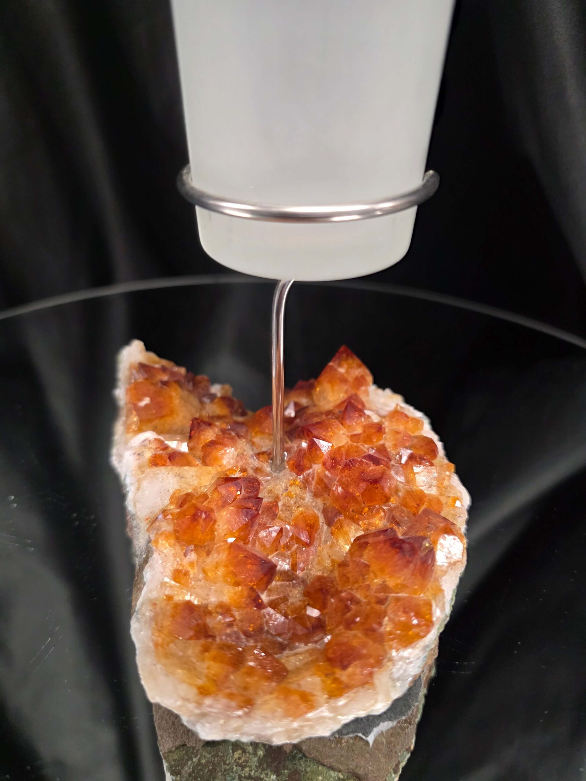 Premium A Grade Citrine Candle No. 3 Cluster Druzy / 1 Cup Tealight Holder 719g H15.5xW13xD10cm - Image 8