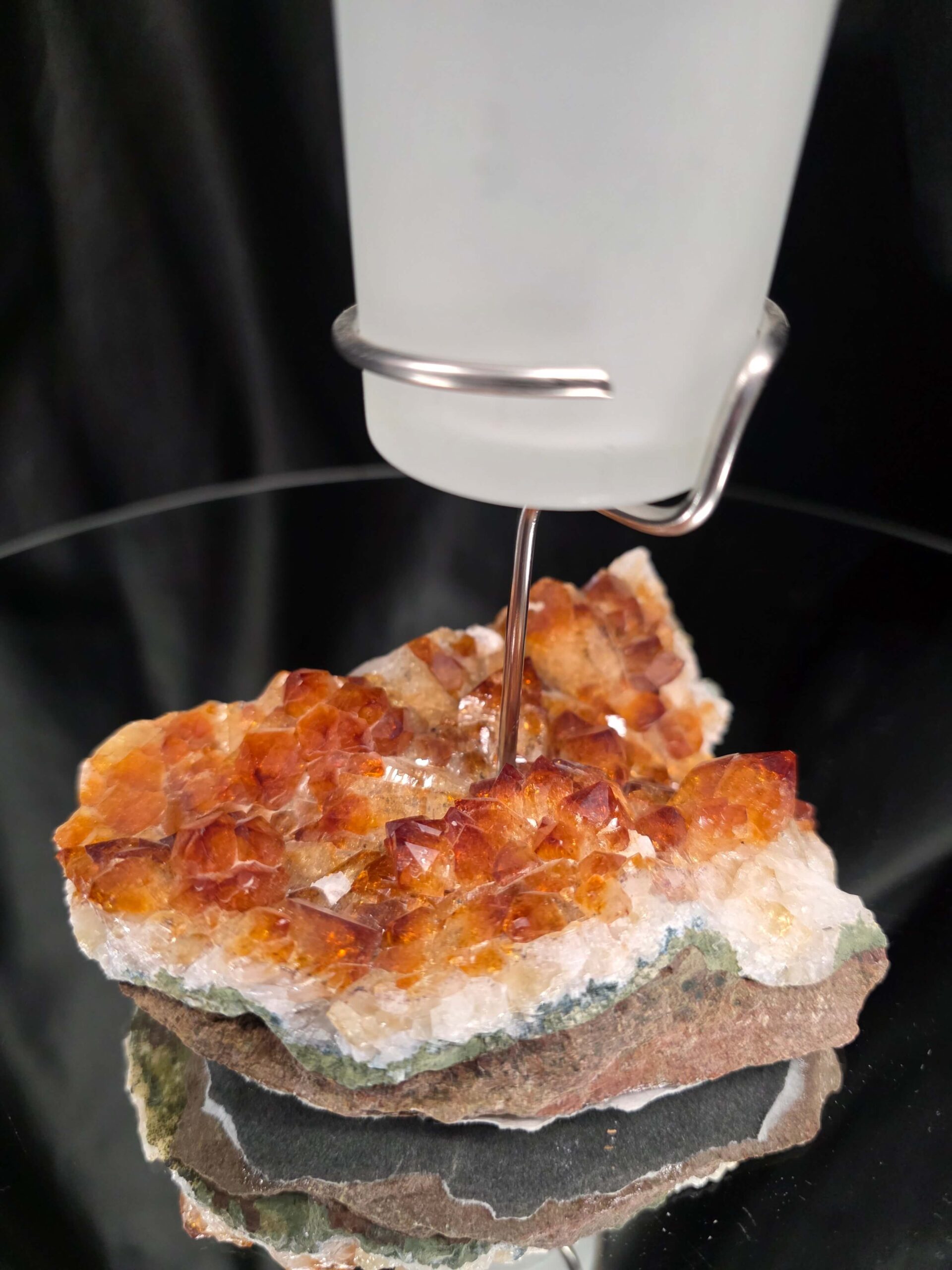 Premium A Grade Citrine Candle No. 3 Cluster Druzy / 1 Cup Tealight Holder 719g H15.5xW13xD10cm - Image 9