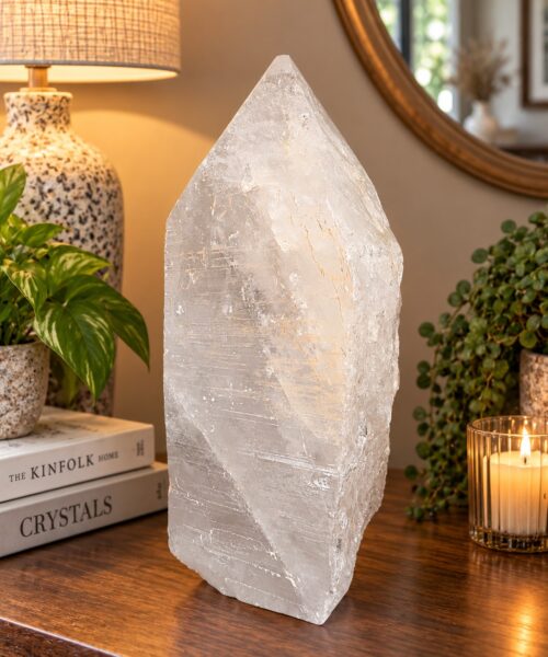 Huge Extra Large Tall Point 11 Premium Clear Rock Crystal Quartz - 13.01kg H31xW21xD14cm