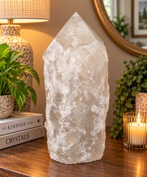 Huge Extra Large Tall Point 12 Premium Clear Rock Crystal Quartz - 18.02kg H31xW18xD19cm