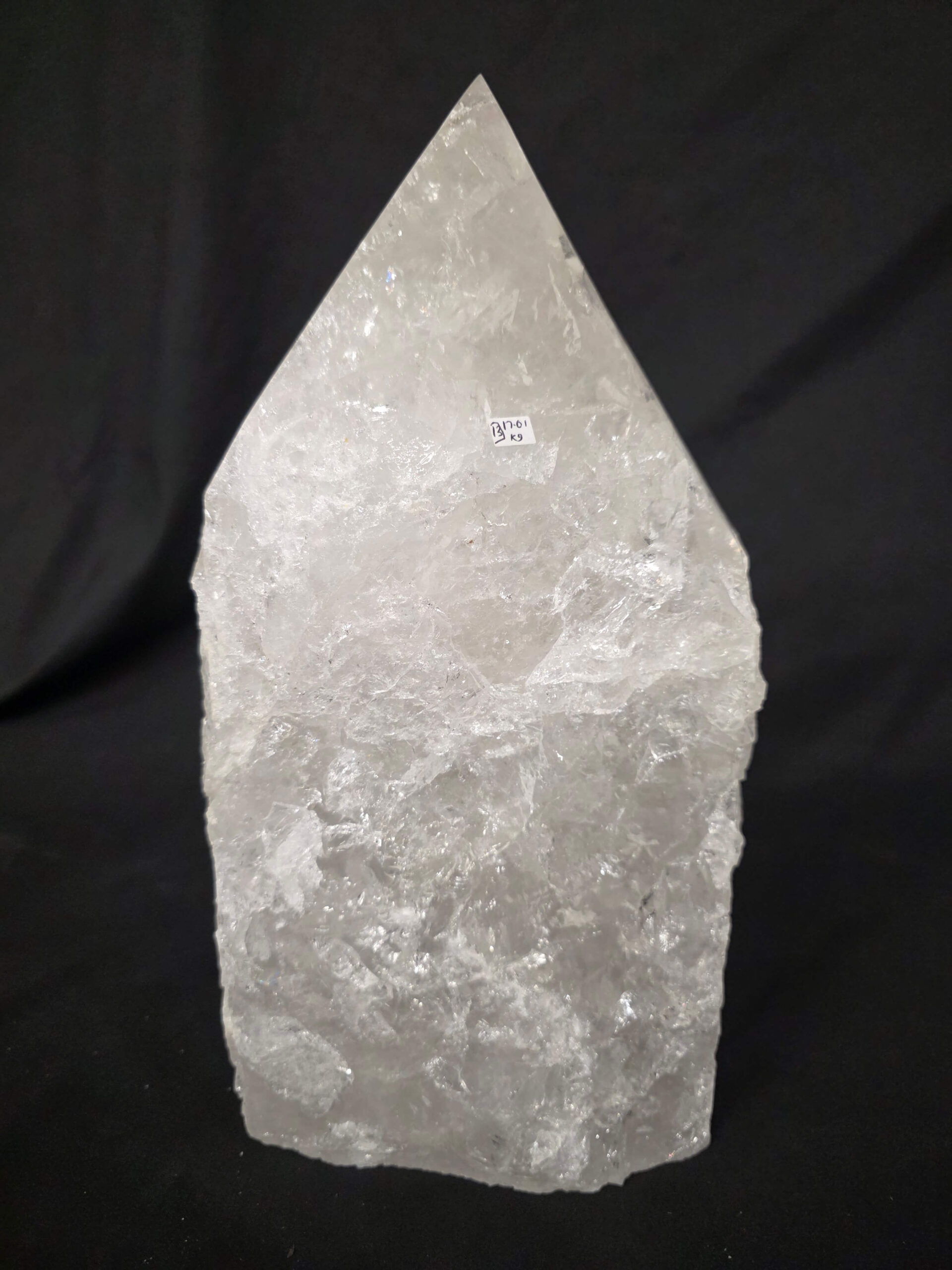 Huge Extra Large Tall Point 13 Premium Clear Rock Crystal Quartz - 17.01kg H34xW17xD14cm
