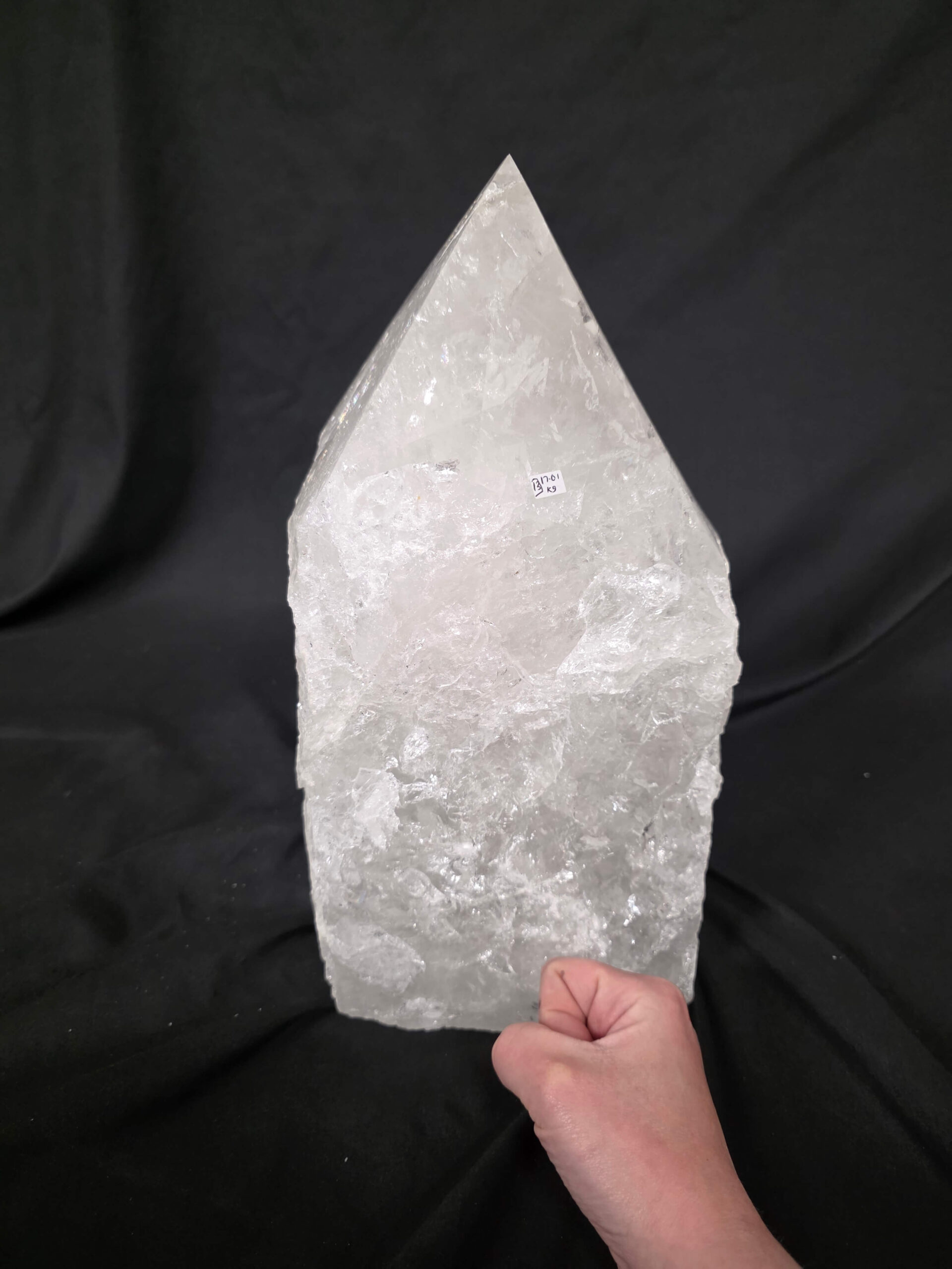 Huge Extra Large Tall Point 13 Premium Clear Rock Crystal Quartz - 17.01kg H34xW17xD14cm - Image 10