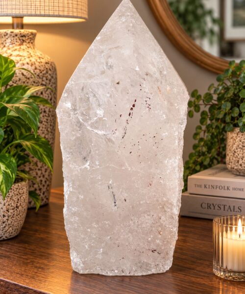 Huge Extra Large Tall Point 14 Premium Clear Rock Crystal Quartz - 12.03kg H32.5xW15xD13cm