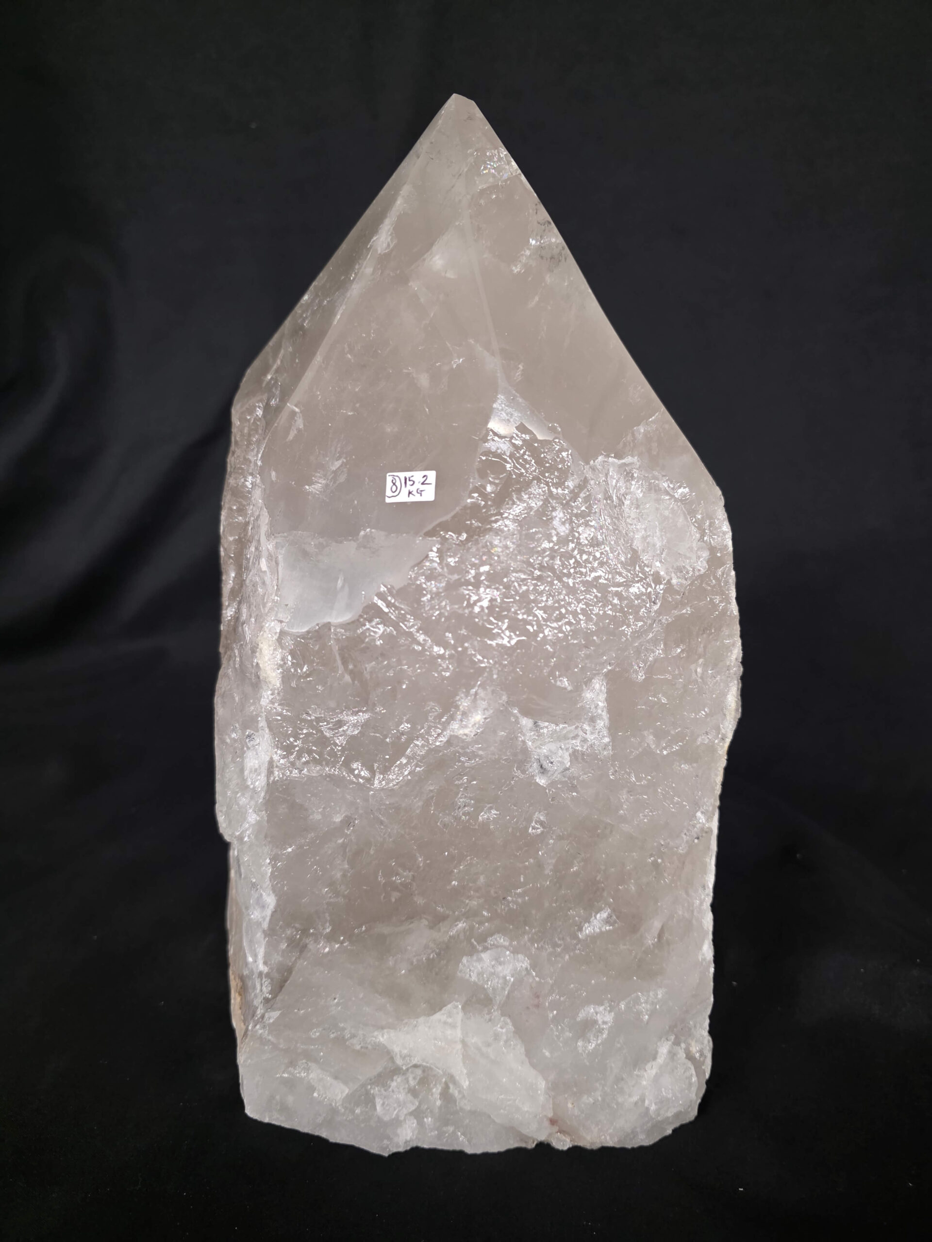 Huge Extra Large Tall Point 8 Premium Clear Rock Crystal Quartz - 15.2kg H32xW17xD15cm