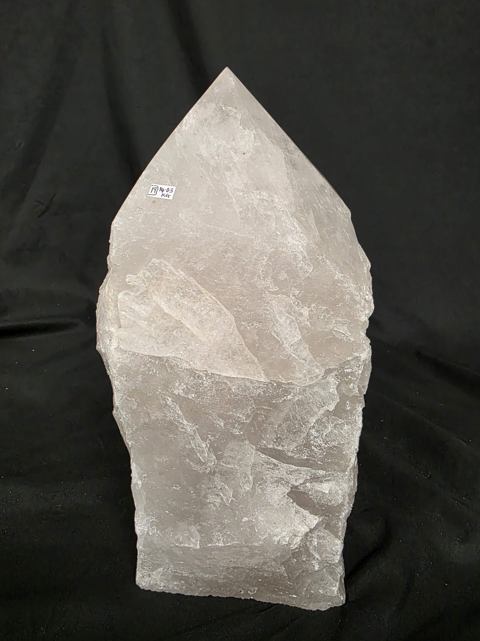 Huge Extra Large Tall Point 19 Premium Clear Rock Crystal Quartz - 14.03kg H31xW15xD15cm