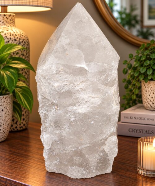Huge Extra Large Tall Point 19 Premium Clear Rock Crystal Quartz - 14.03kg H31xW15xD15cm
