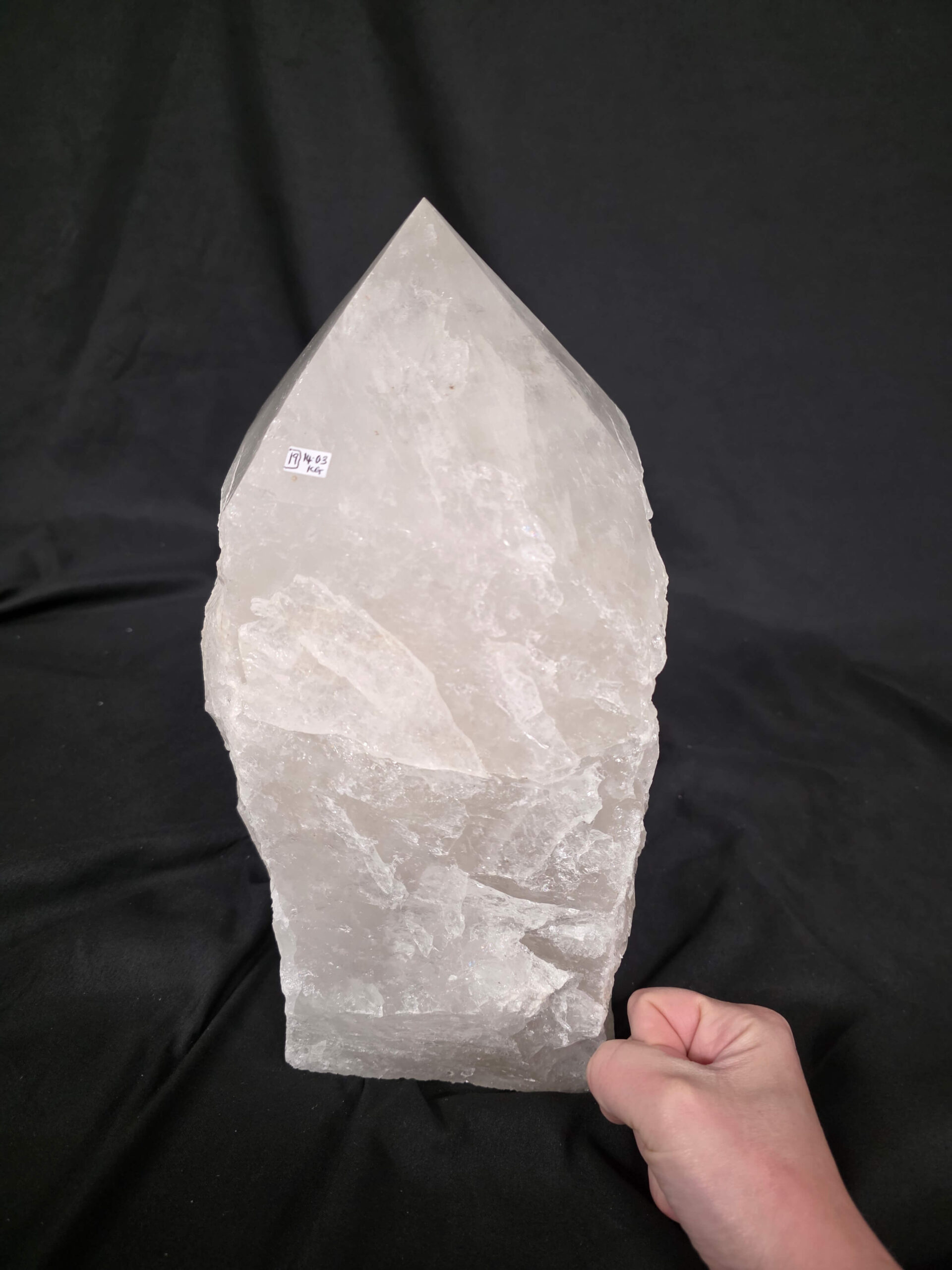 Huge Extra Large Tall Point 19 Premium Clear Rock Crystal Quartz - 14.03kg H31xW15xD15cm - Image 10