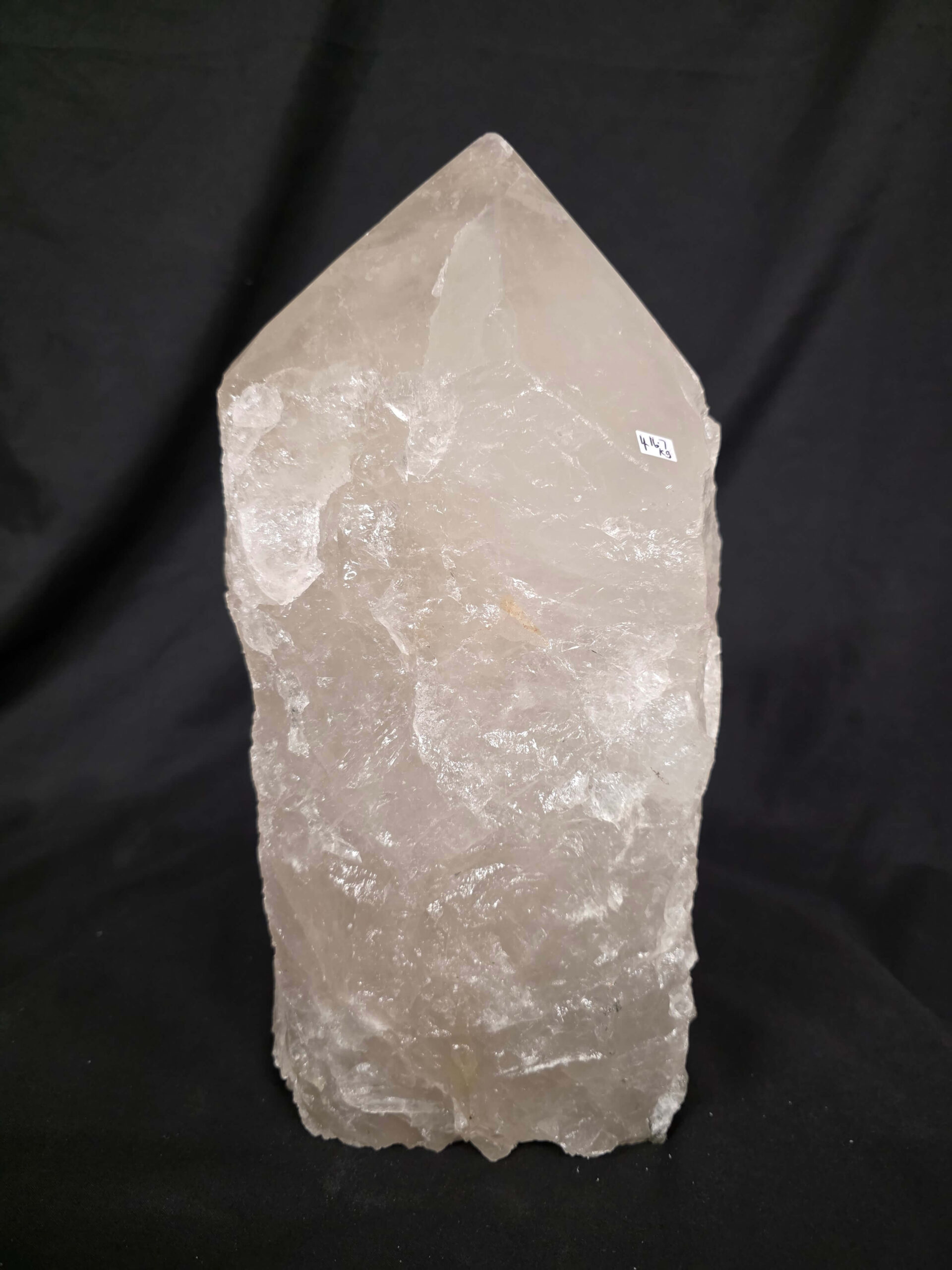 Huge Extra Large Tall Point 4 Premium Clear Rock Crystal Quartz - 16.7kg H34.5xW16.5xD16.5cm