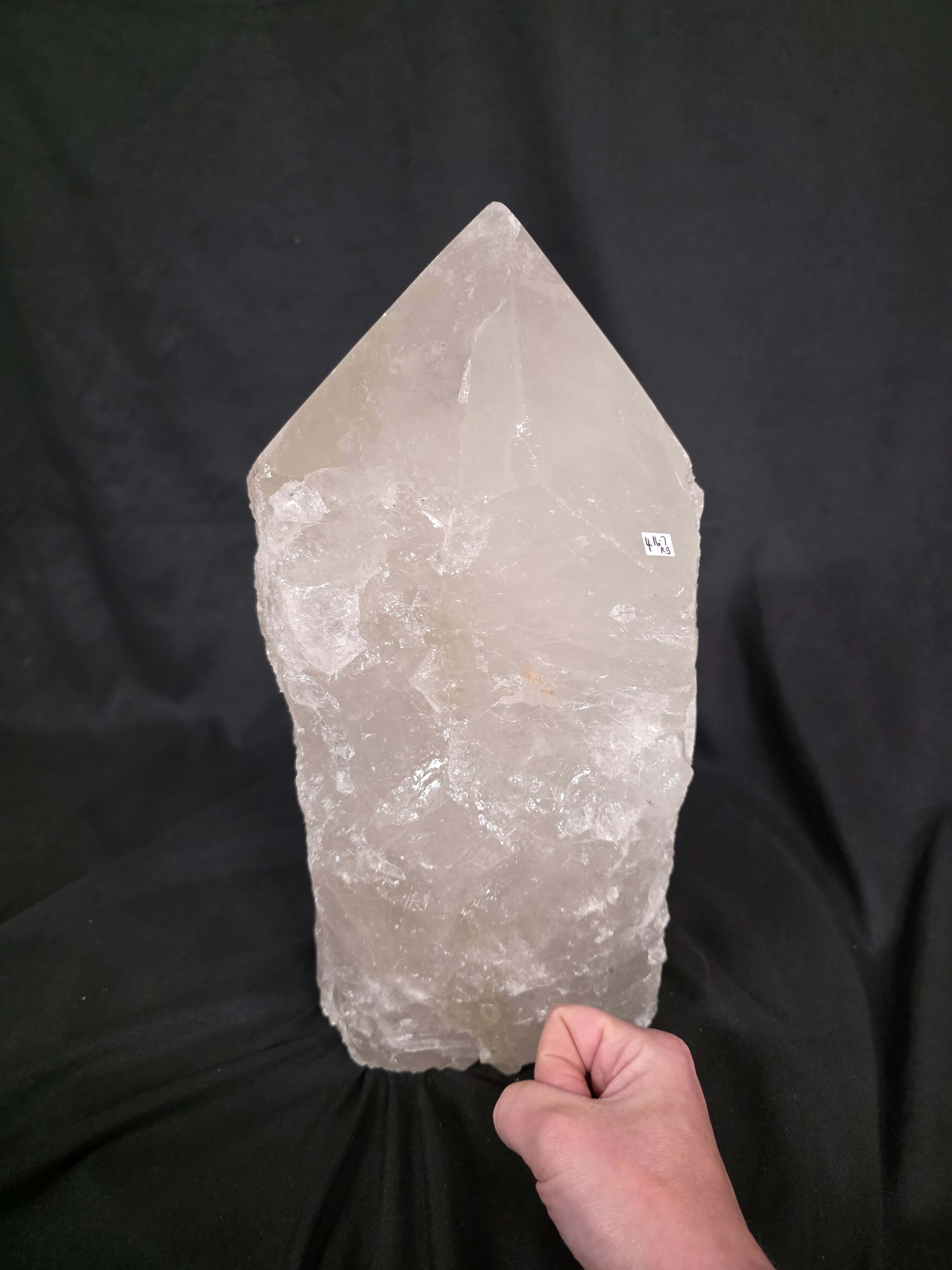 Huge Extra Large Tall Point 4 Premium Clear Rock Crystal Quartz - 16.7kg H34.5xW16.5xD16.5cm - Image 9
