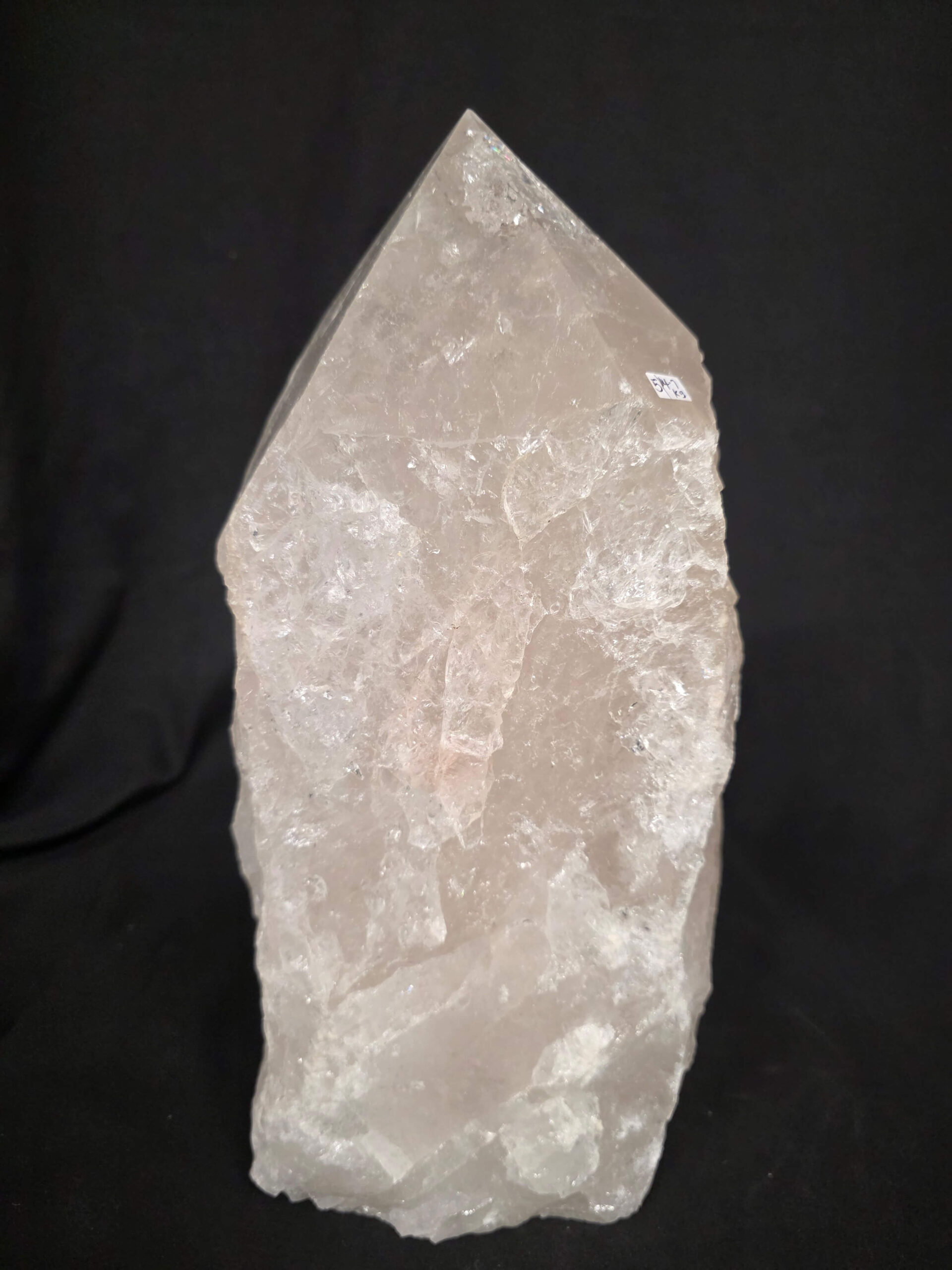 Huge Extra Large Tall Point 5 Premium Clear Rock Crystal Quartz - 14.7kg H34.5xW15xD15cm