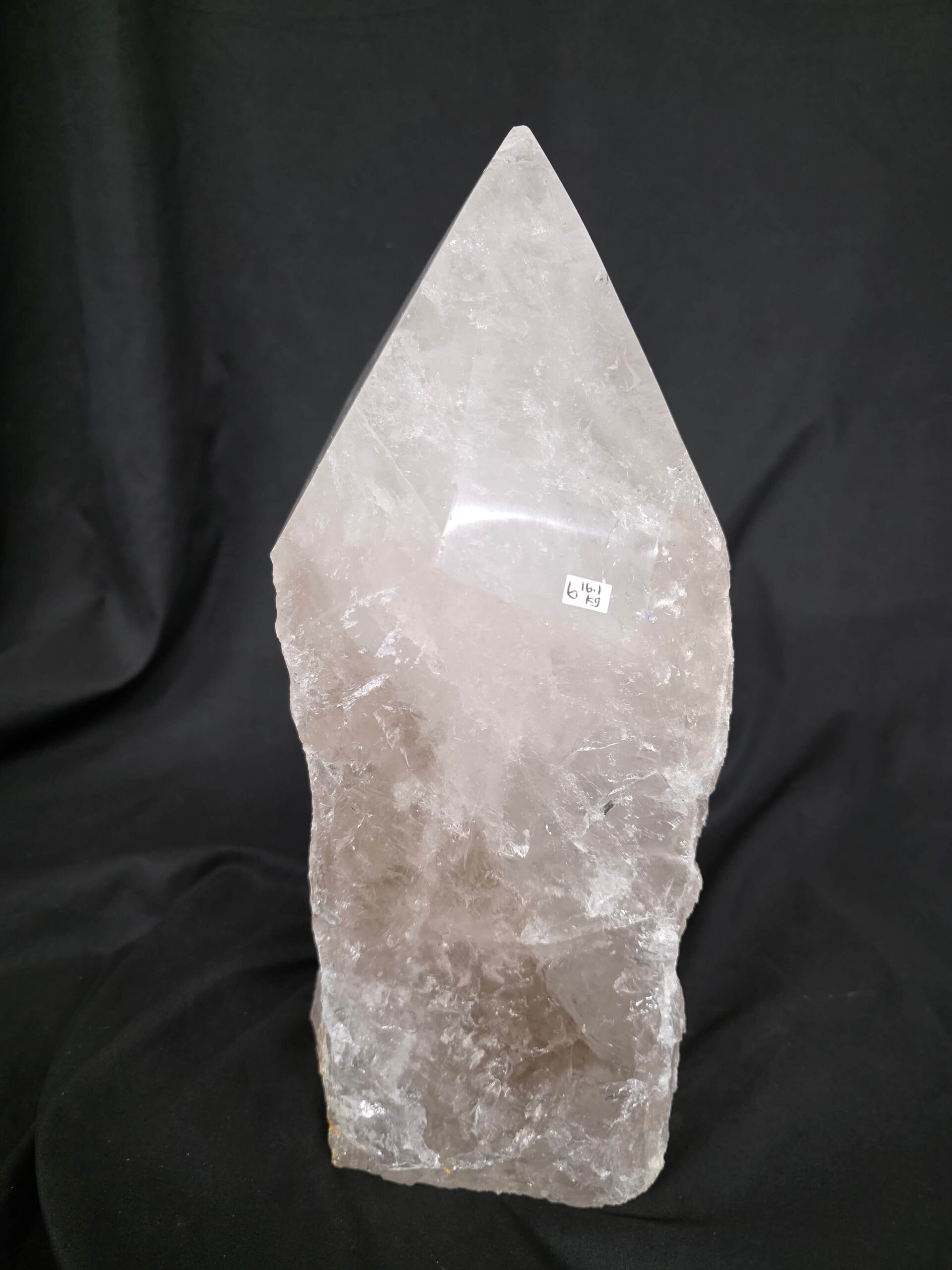 Huge Extra Large Tall Point 6 Premium Clear Rock Crystal Quartz - 16.1kg H36xW17.5xD14cm