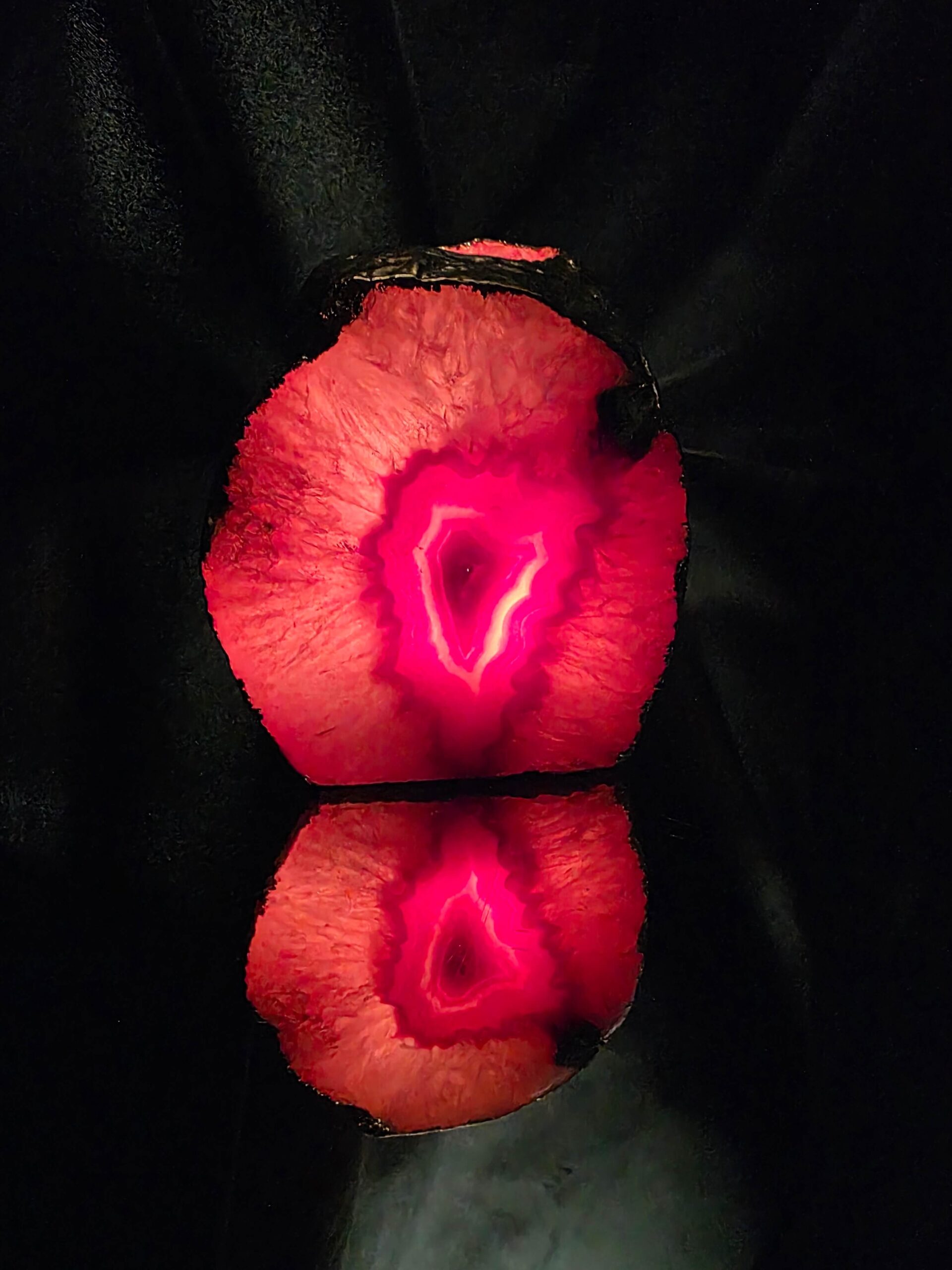 Large Pink Agate End Candle 2 Handpicked 1.173g H9xW8.5xD9cm Microcrystalline Quartz Gold Gilded 24ct Gold Tealight Holder - Image 9