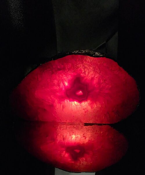 Large Pink Agate End Candle 3 Handpicked 999g H8xW14.5xD7.5cm Microcrystalline Quartz Gold Gilded 24ct Gold Tealight Holder - Image 9